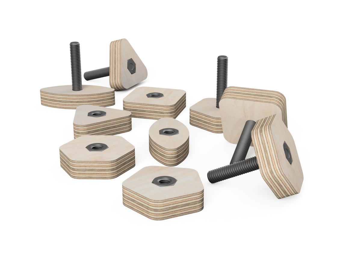 Detailed DXF drawing of star knobs - shapes - for CNC router