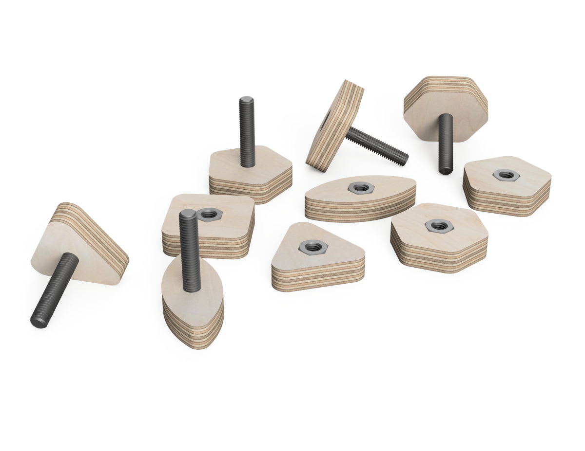 Star Knobs - Shapes - CNC DXF file design overview