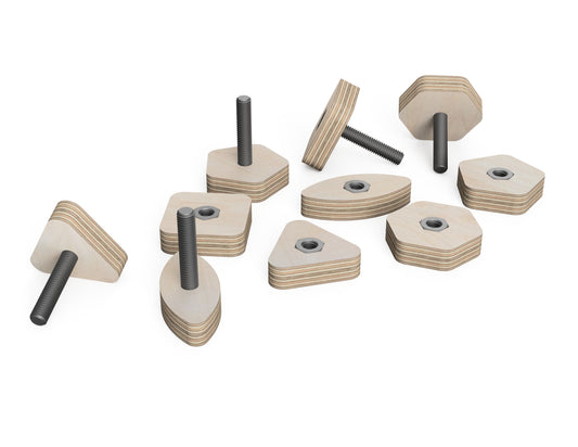 Star Knobs - Shapes - CNC DXF file design overview