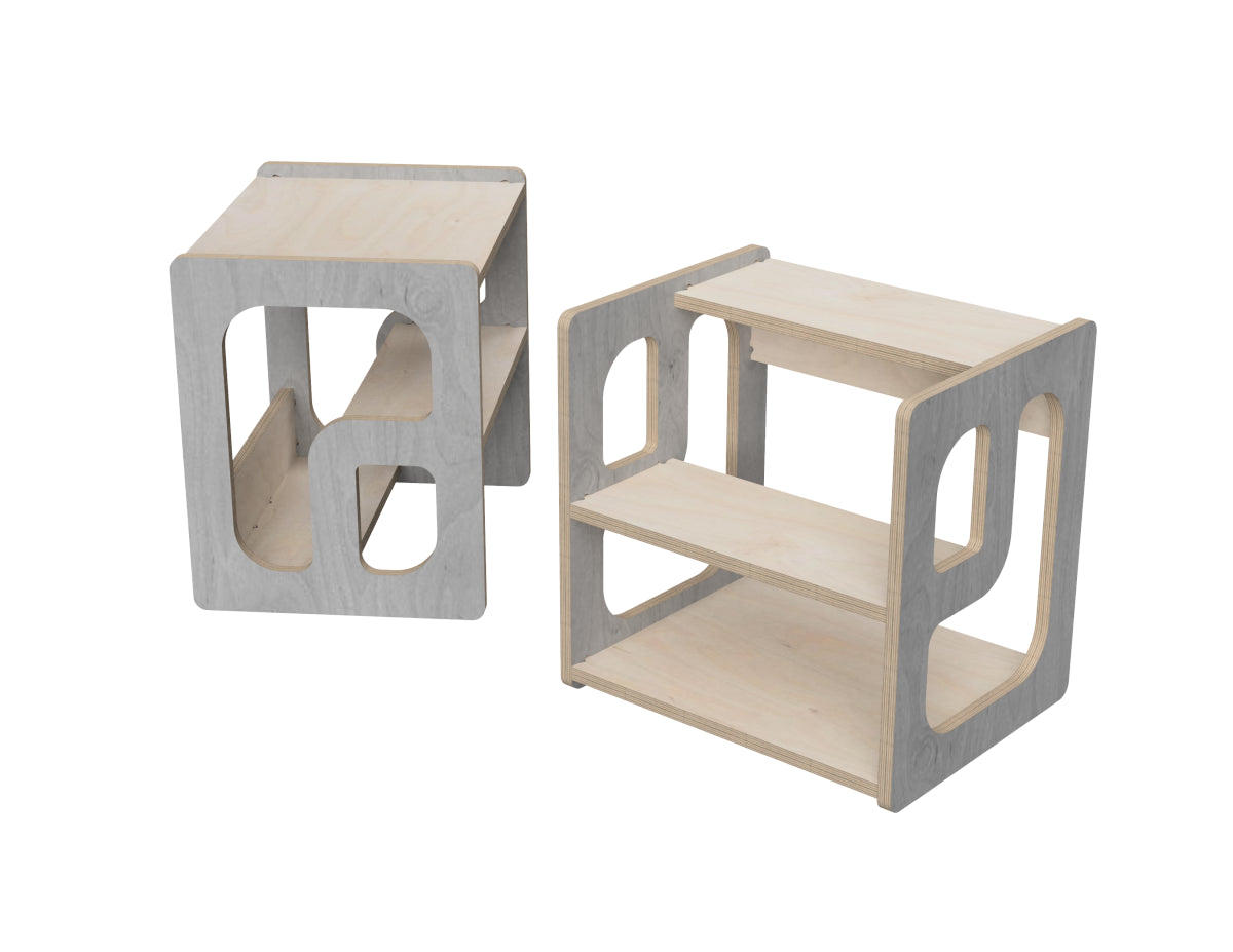 Step Stool 2 in 1 CNC DXF file design overview