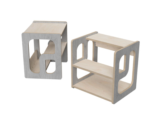 Step Stool 2 in 1 CNC DXF file design overview