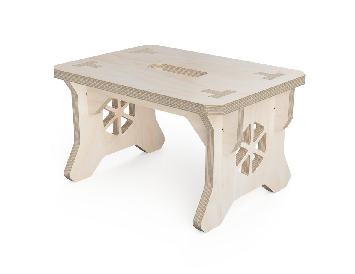 Step stool DXF file CNC DXF file design overview