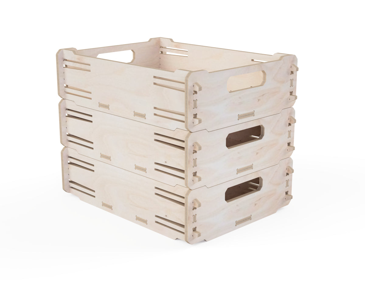 Storage box DXF file CNC-ready design showing joints and assembly features