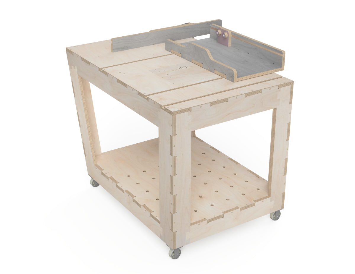 Rendered view of table saw dxf files layout from DXF file