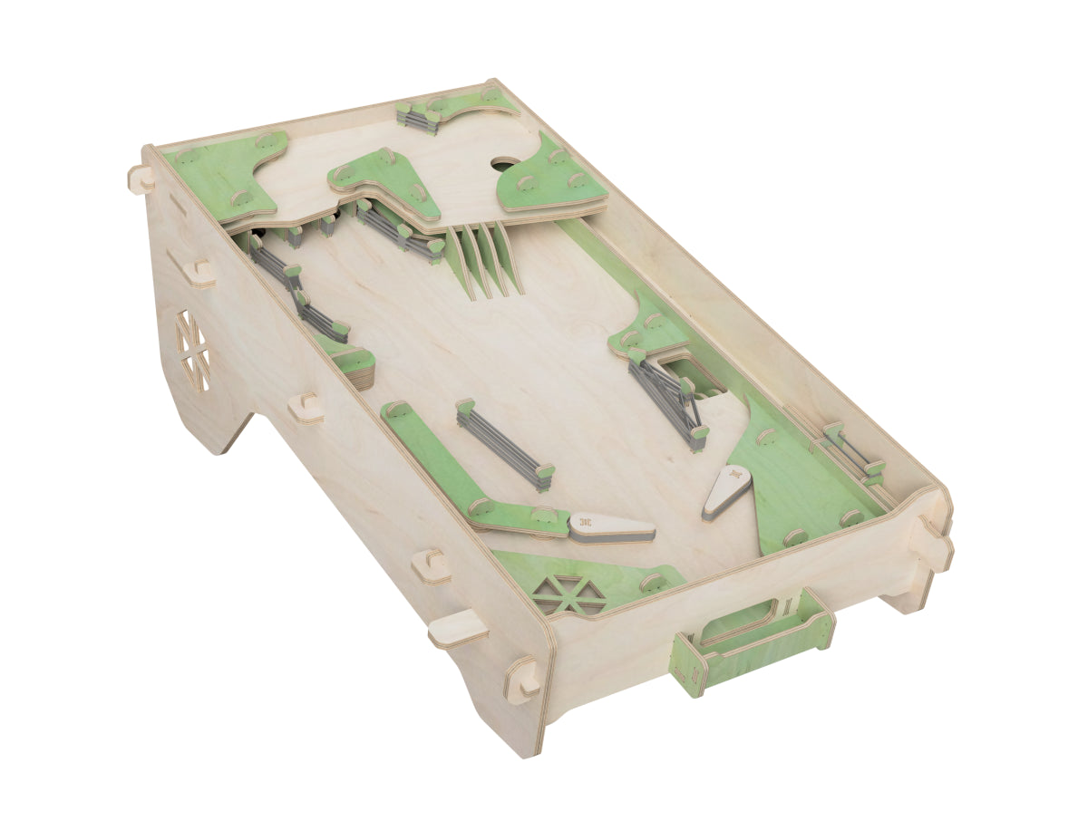 Table-Top Pinball DXF file rendered from angled view for CNC cutting