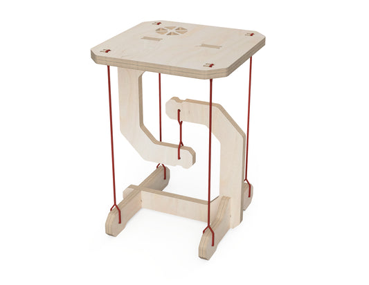 Tensegrity stool DXF file CNC DXF file design overview