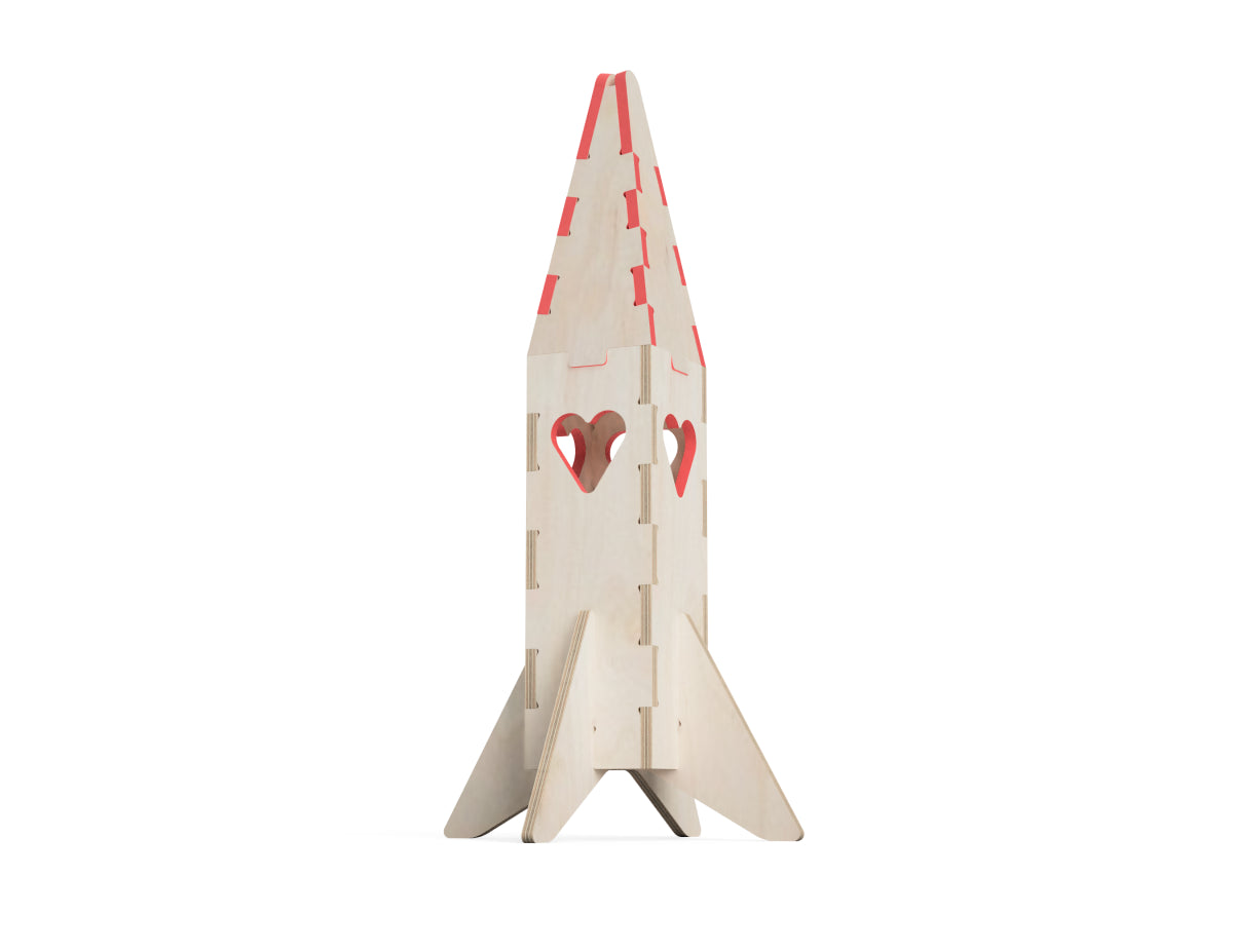 The Missile Of Love CNC-ready design showing joints and assembly features