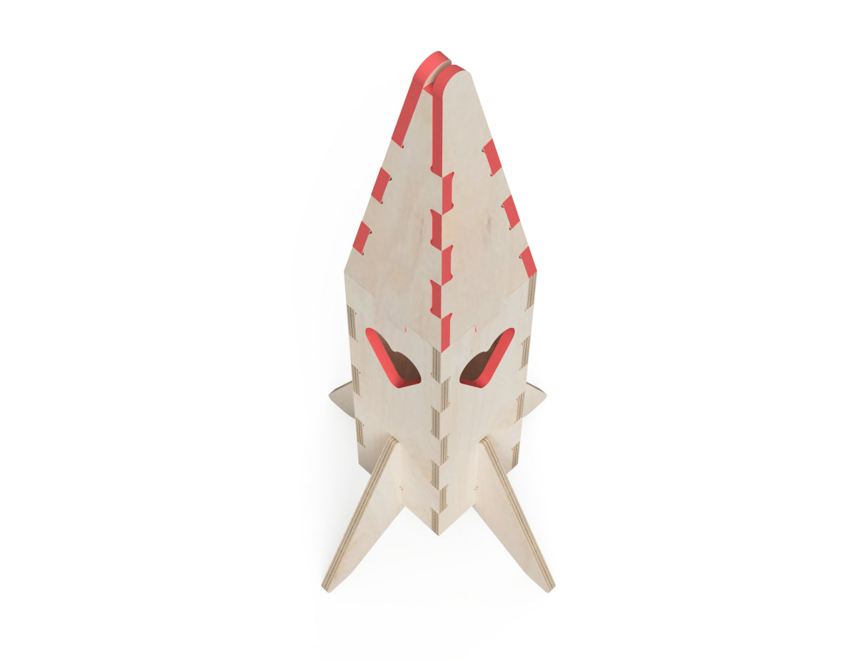 Detailed DXF drawing of the missile of love for CNC router