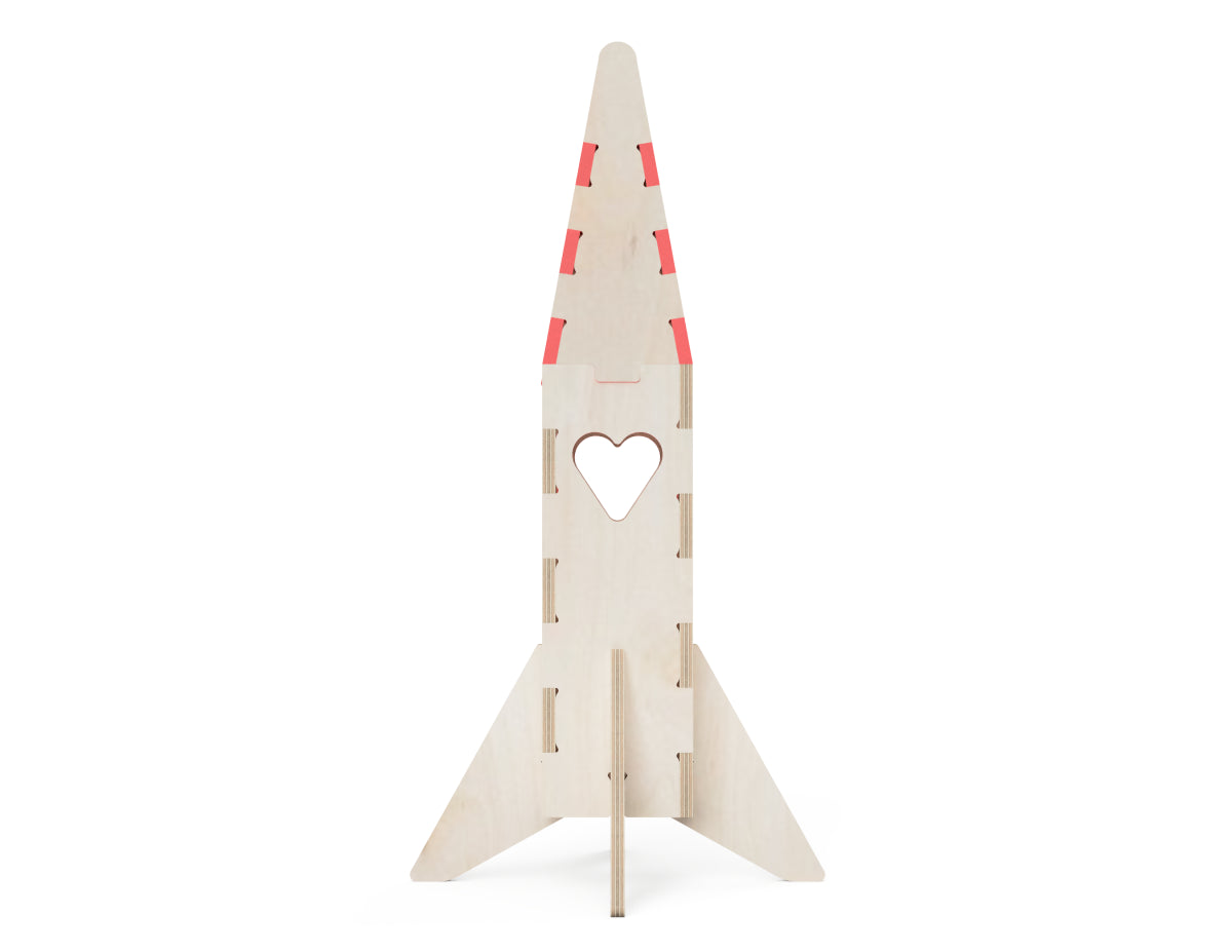 The Missile Of Love DXF file rendered from angled view for CNC cutting