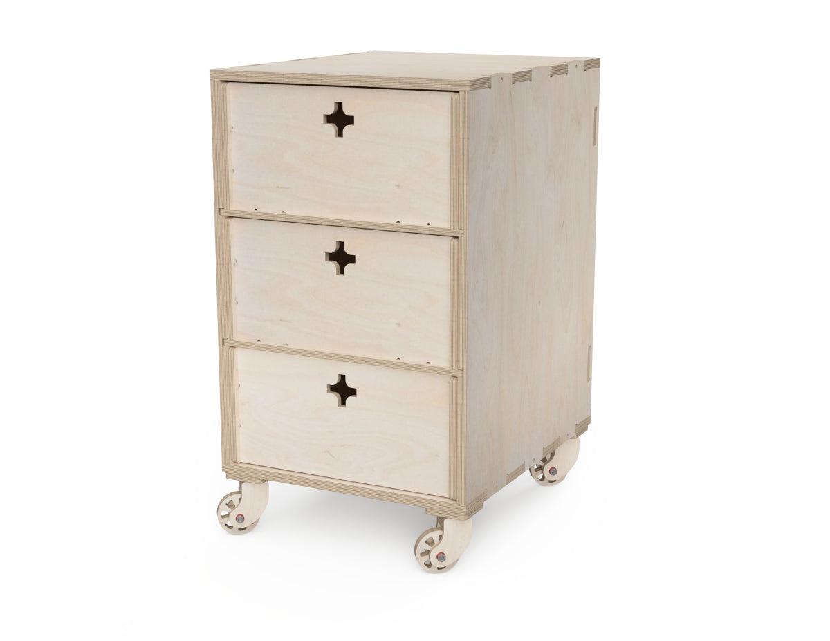 Three Drawer Cabinet For Workshop CNC DXF file design overview