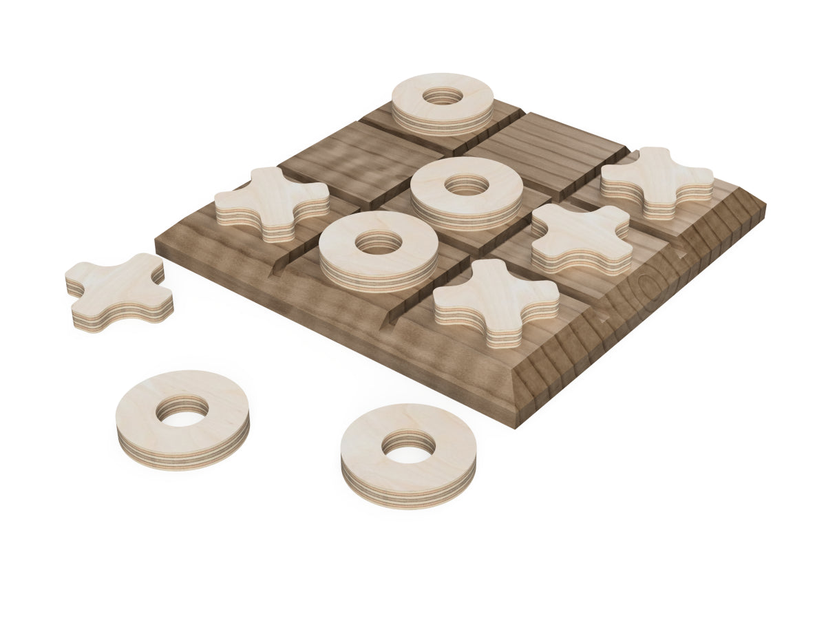 Tic Tac Toe Free CNC DXF file design overview