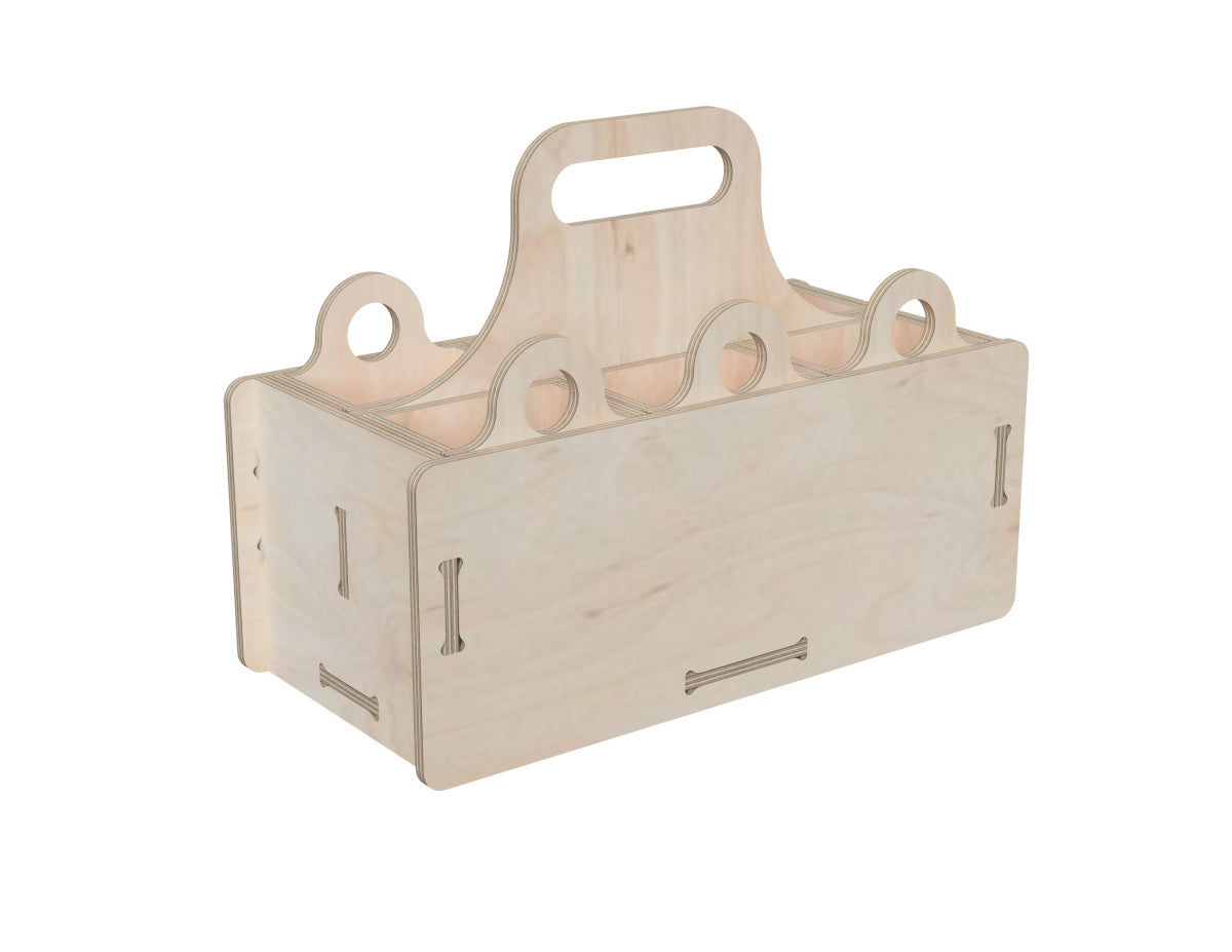 Tool Carrier with small boxes DXF file DXF file rendered from angled view for CNC cutting