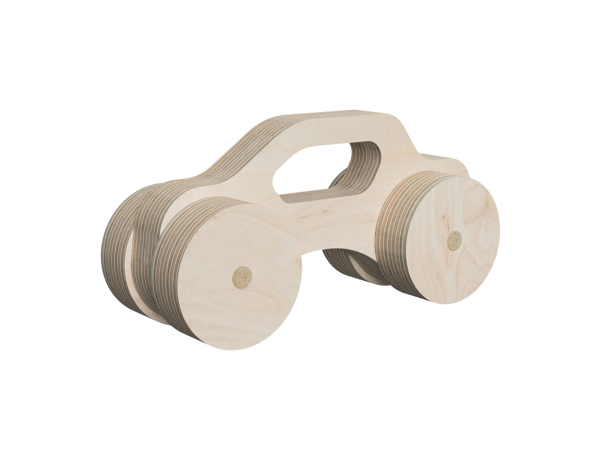 Toy Car Sedan Free DXF file CNC-ready design showing joints and assembly features