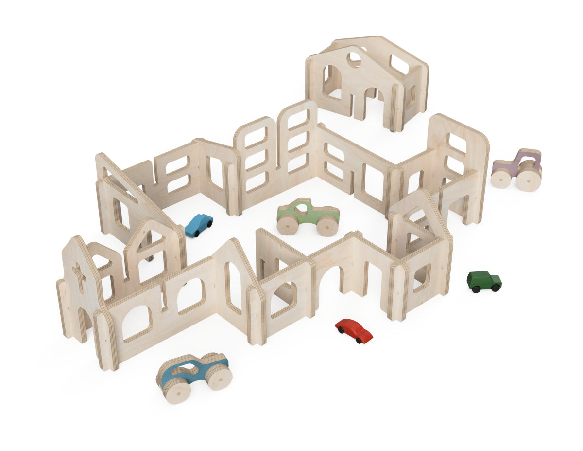 Toy City CNC-ready design showing joints and assembly features