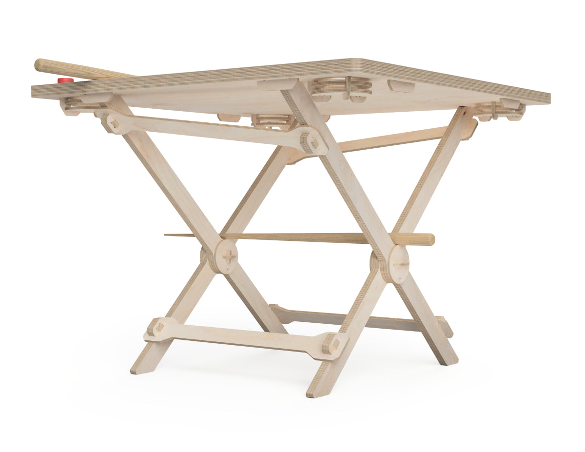 Traditional Novuss Game DXF file rendered from angled view for CNC cutting