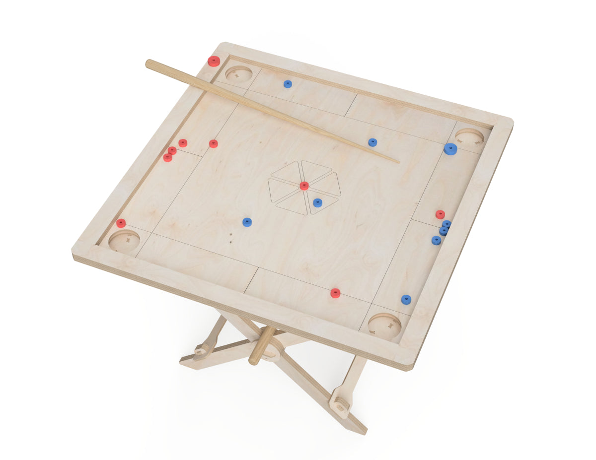 Traditional Novuss Game CNC-ready design showing joints and assembly features