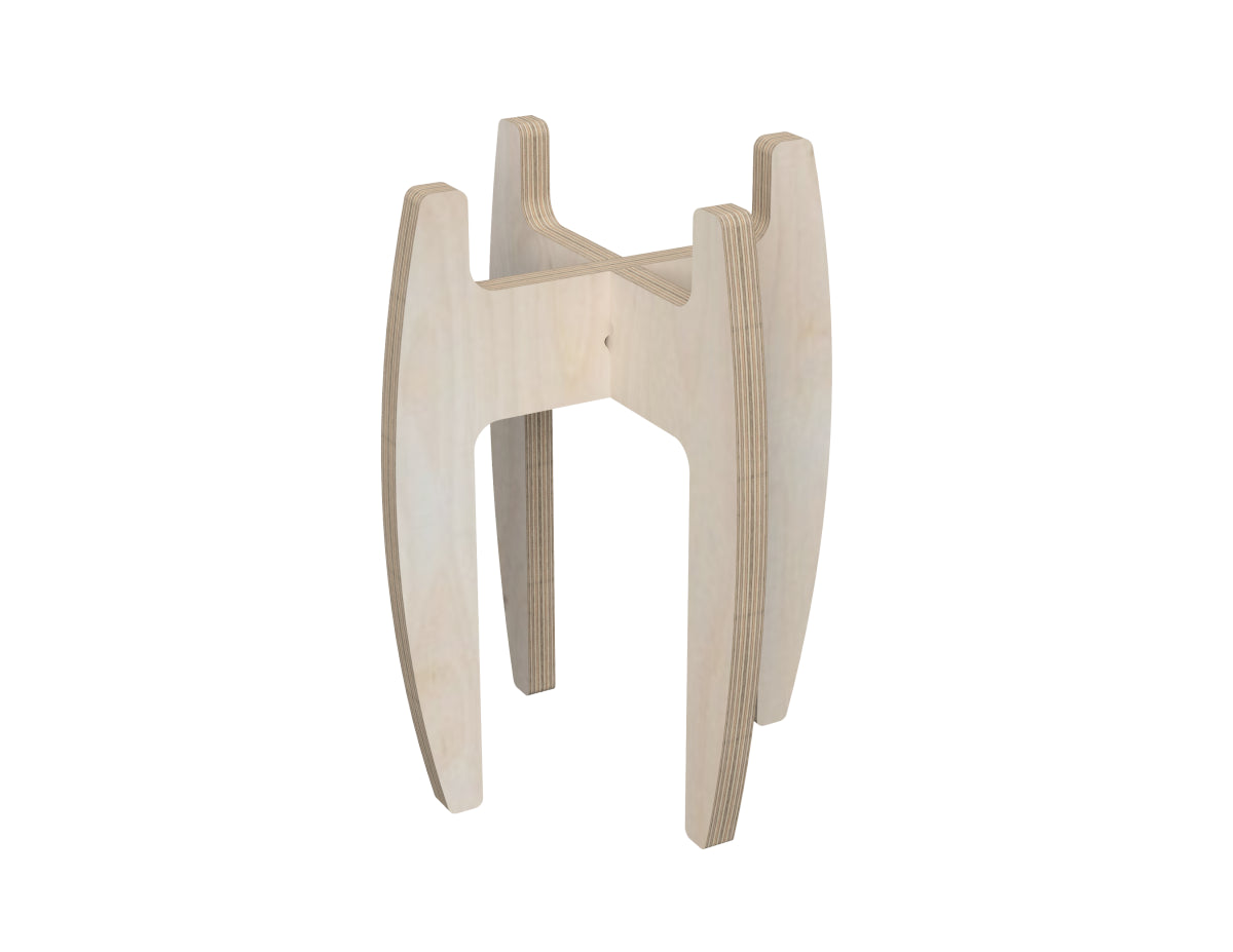 Traditional Plant Stand DXF file DXF file rendered from angled view for CNC cutting