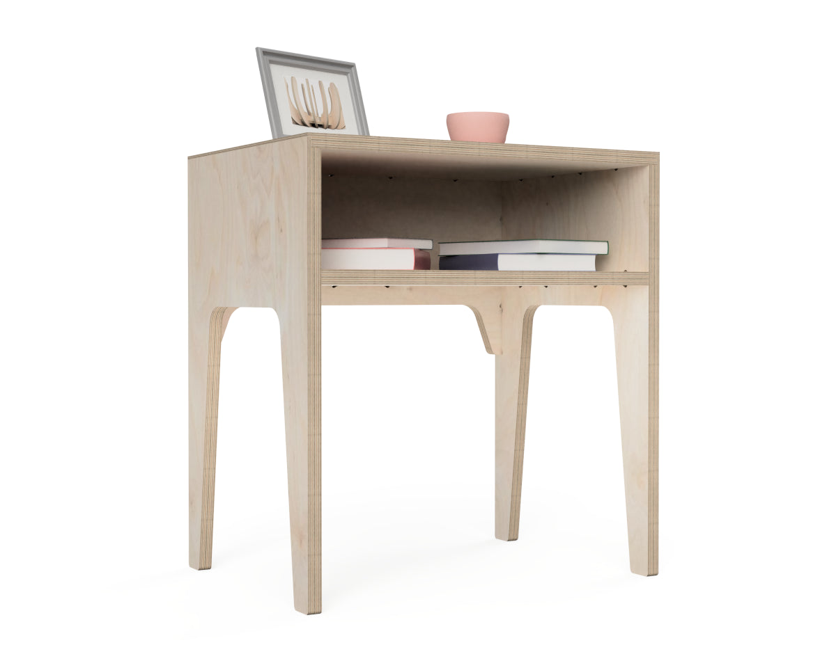 Traditional Side Table DXF file rendered from angled view for CNC cutting