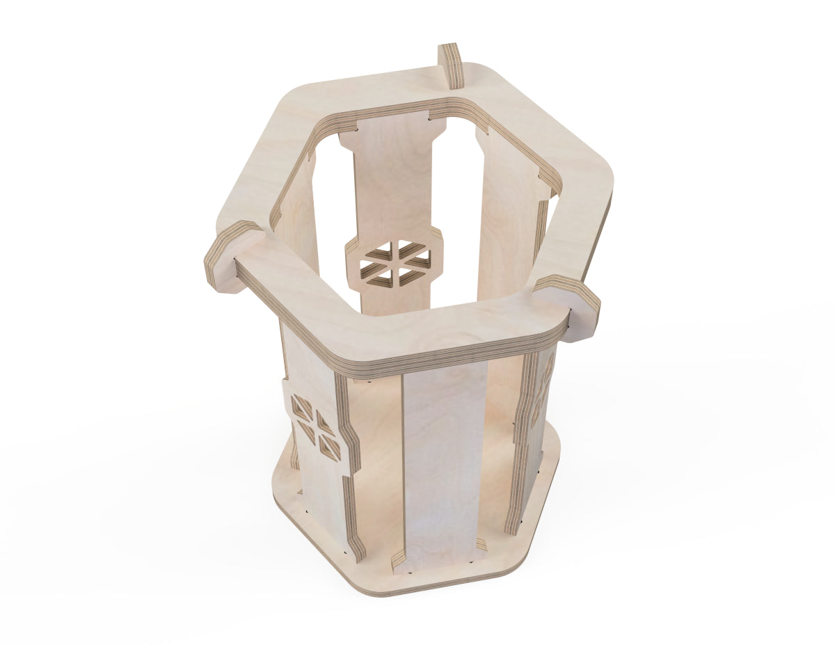 Detailed DXF drawing of trash can dxf file for CNC router