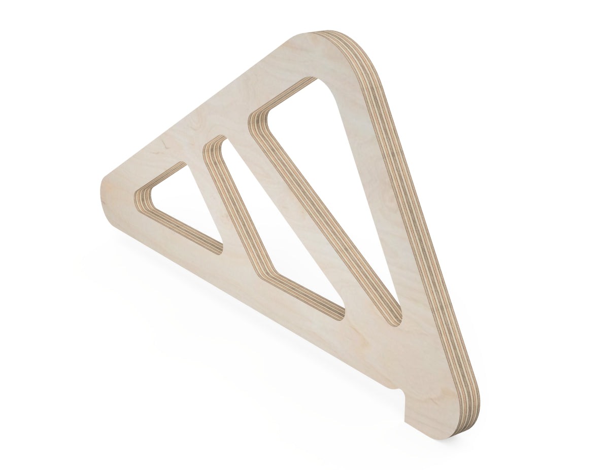 Triangle Push Stick DXF file DXF file rendered from angled view for CNC cutting