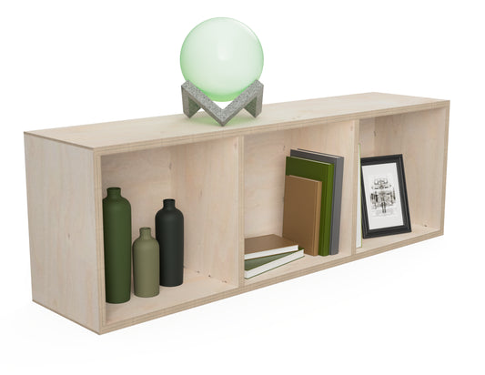 Triple Cube - Wall Shelf CNC DXF file design overview