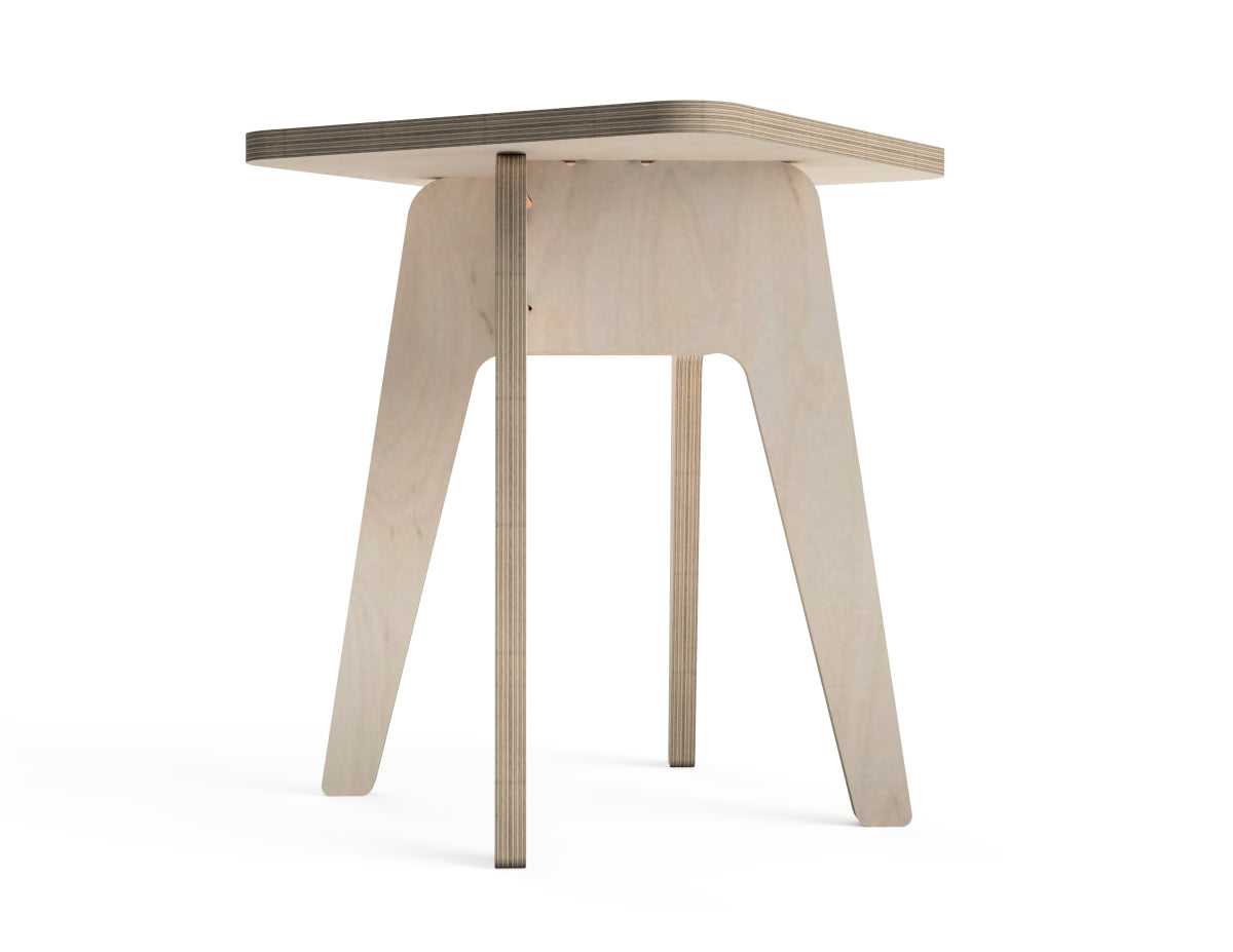 Twisted Stool - DXF file rendered from angled view for CNC cutting