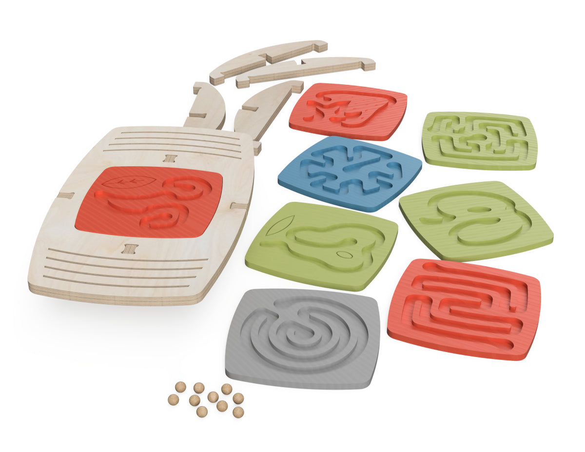 Rendered view of ultimate balance board layout from DXF file