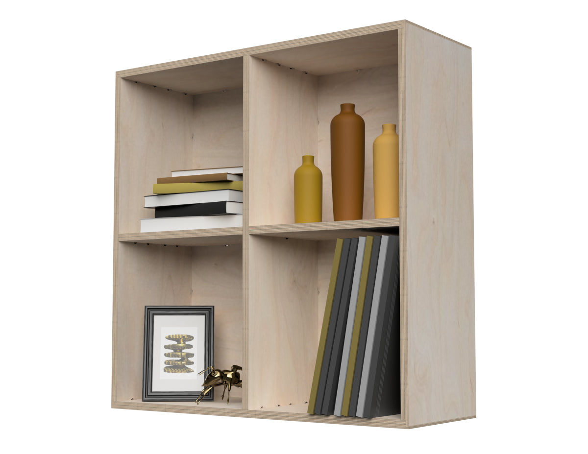 Detailed DXF drawing of wall shelf - 2 x 2 cubes for CNC router