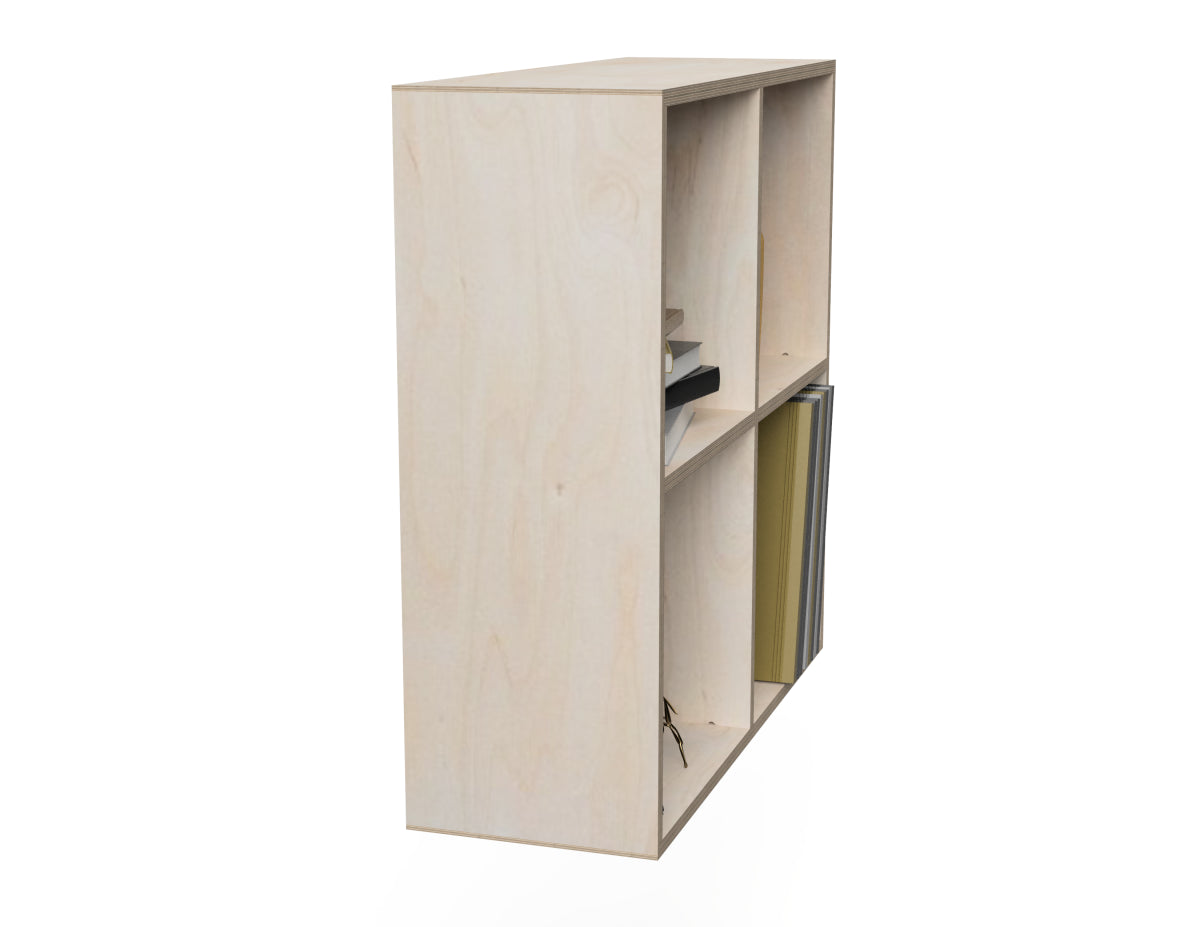 Wall Shelf - 2 x 2 Cubes CNC-ready design showing joints and assembly features