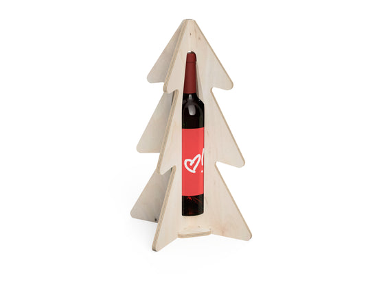 Wine Bottle Holder - Christmas Tree Free CNC DXF file design overview