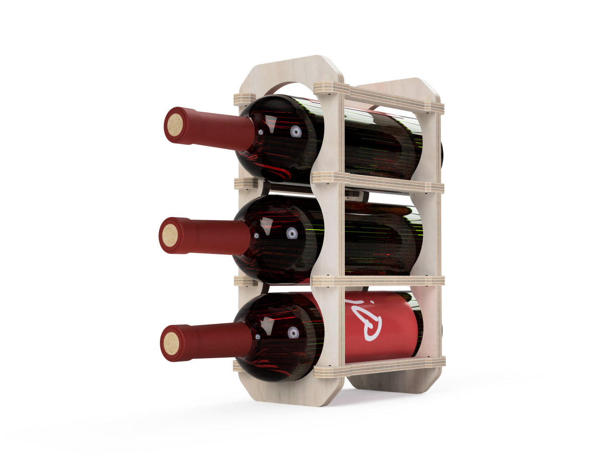Detailed DXF drawing of wine bottle stand Free dxf file for CNC router