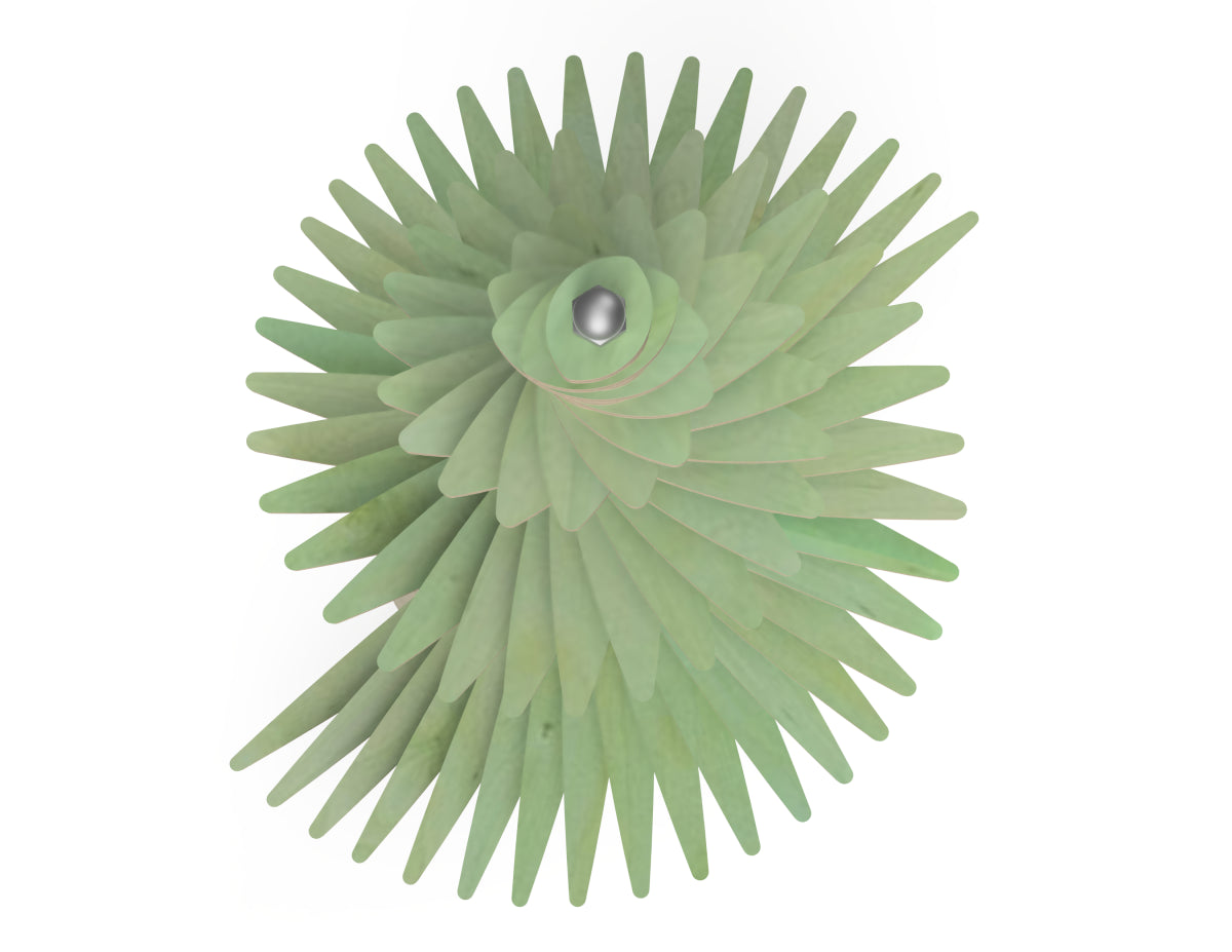 Wooden Christmas Tree DXF file rendered from angled view for CNC cutting