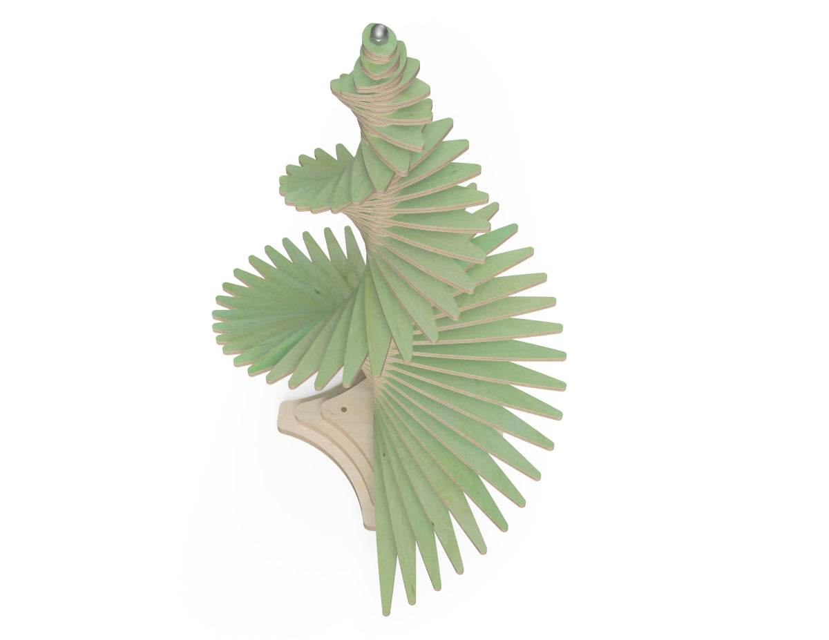 Wooden Christmas Tree CNC-ready design showing joints and assembly features