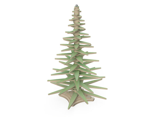 Wooden Christmas Tree Free CNC DXF file design overview