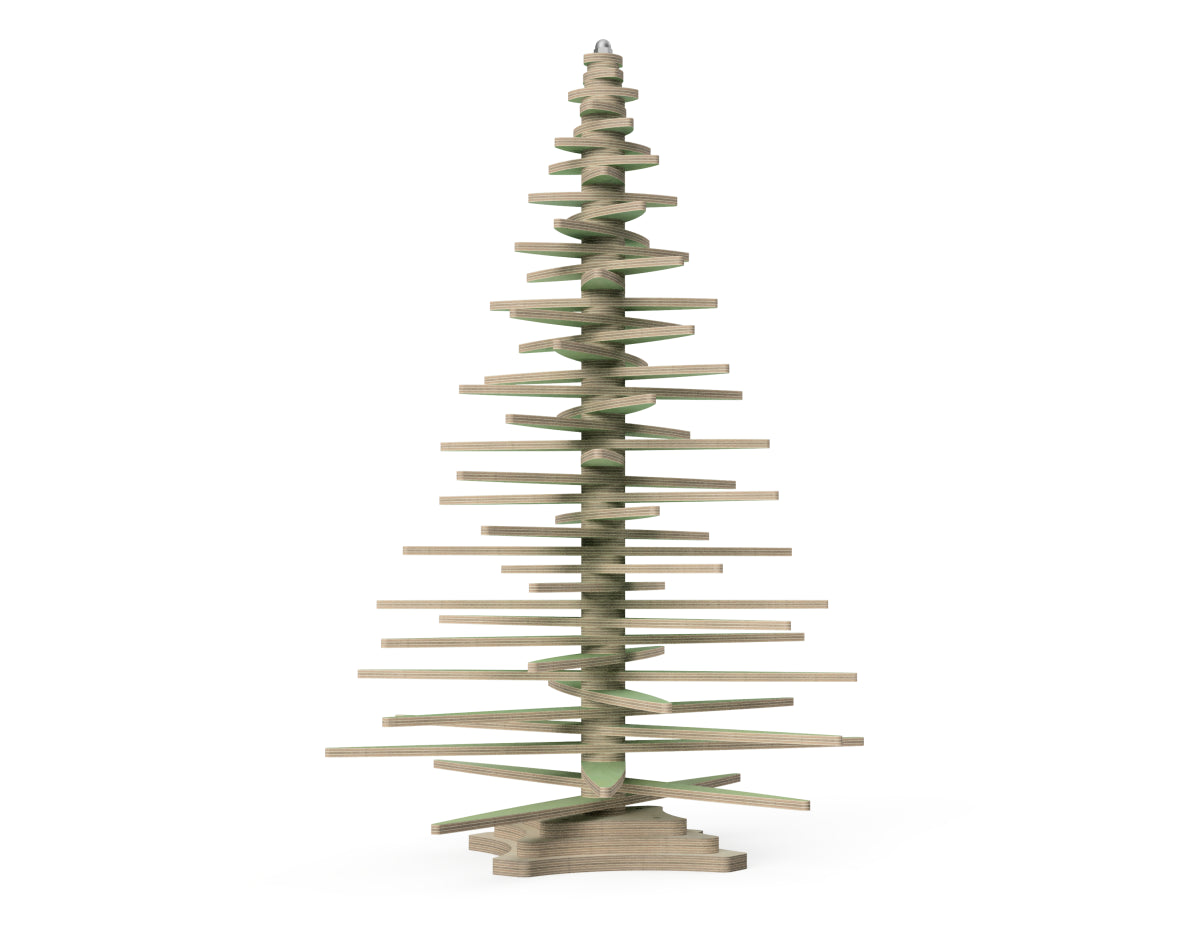 Wooden Christmas Tree CNC-ready design showing joints and assembly features