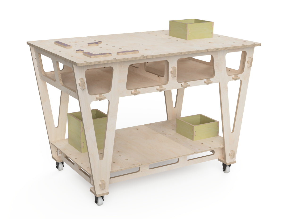 Workbench DXF file CNC-ready design showing joints and assembly features