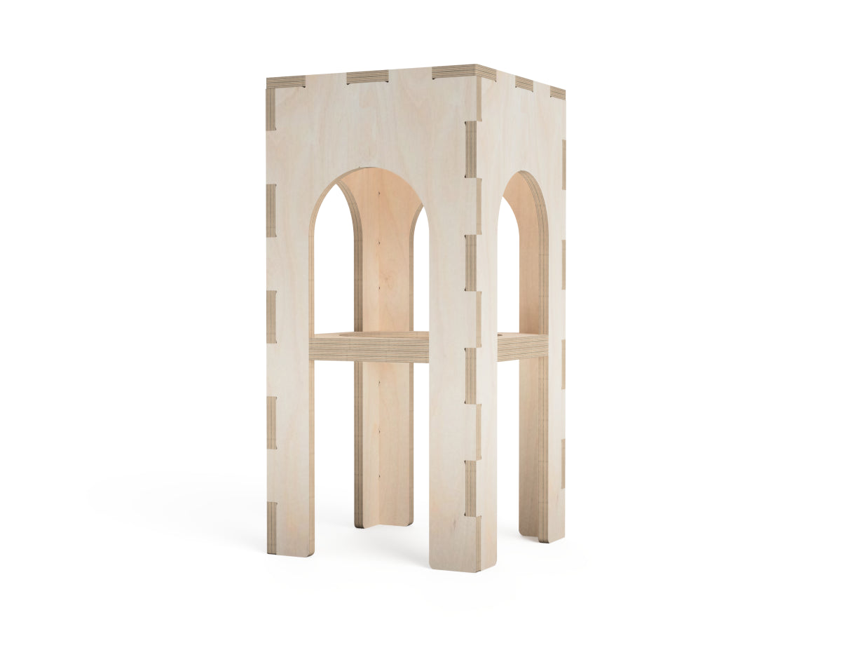 Detailed DXF drawing of workshop stool for CNC router