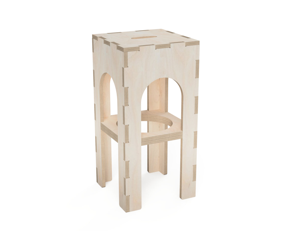 Workshop Stool CNC DXF file design overview
