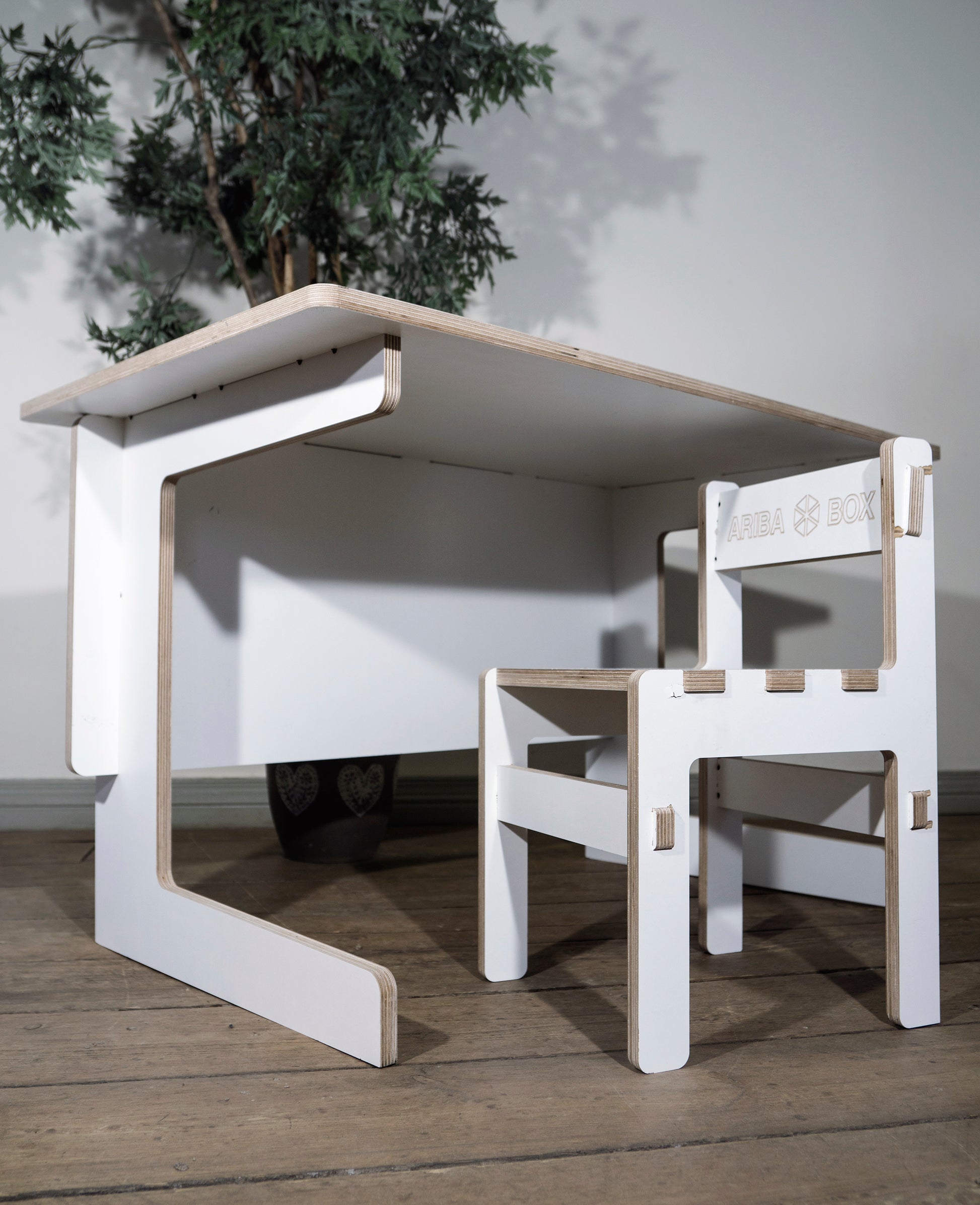 Children's Chair DXF file CNC-ready design showing joints and assembly features