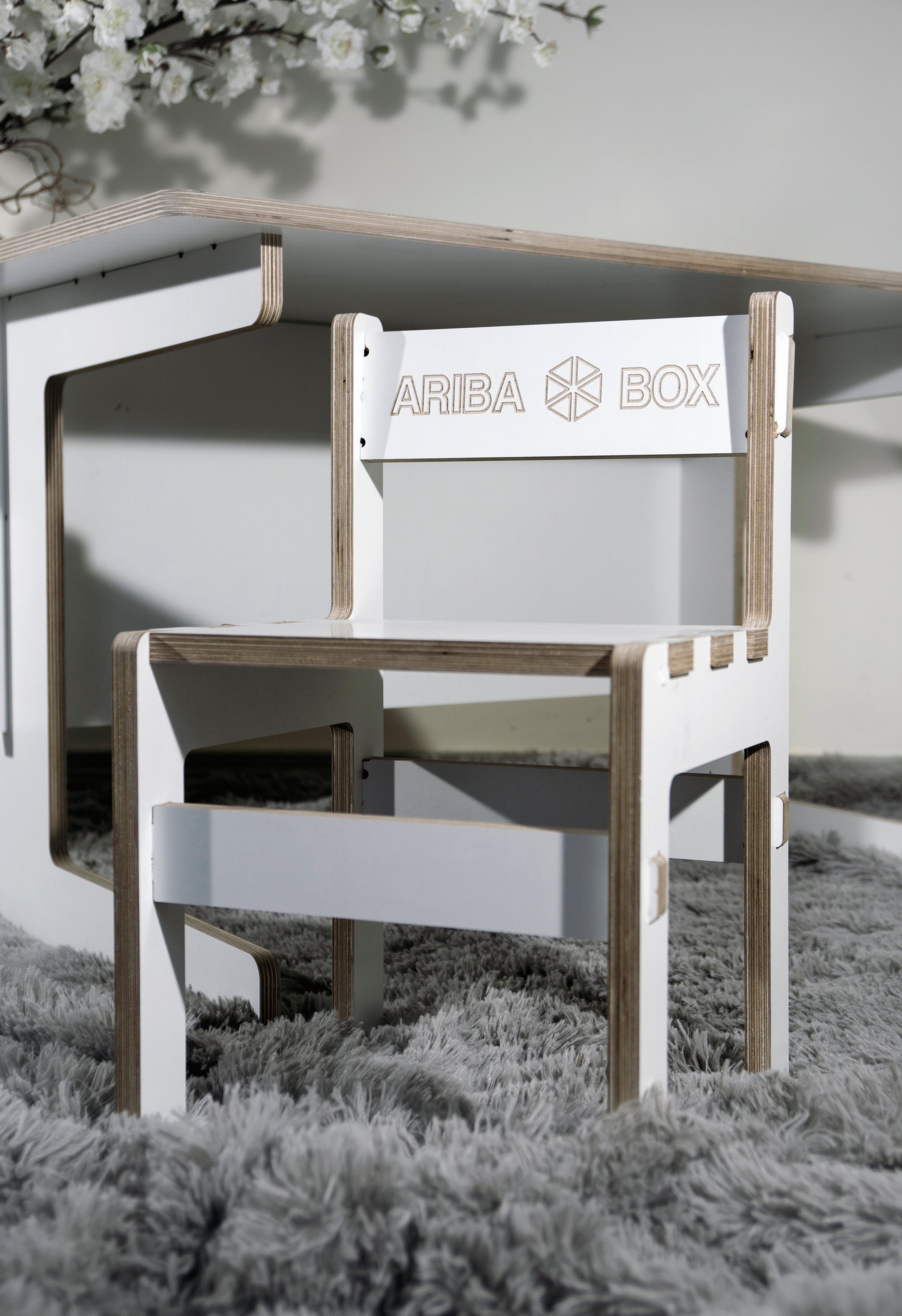 Children's Chair DXF file CNC-ready design showing joints and assembly features