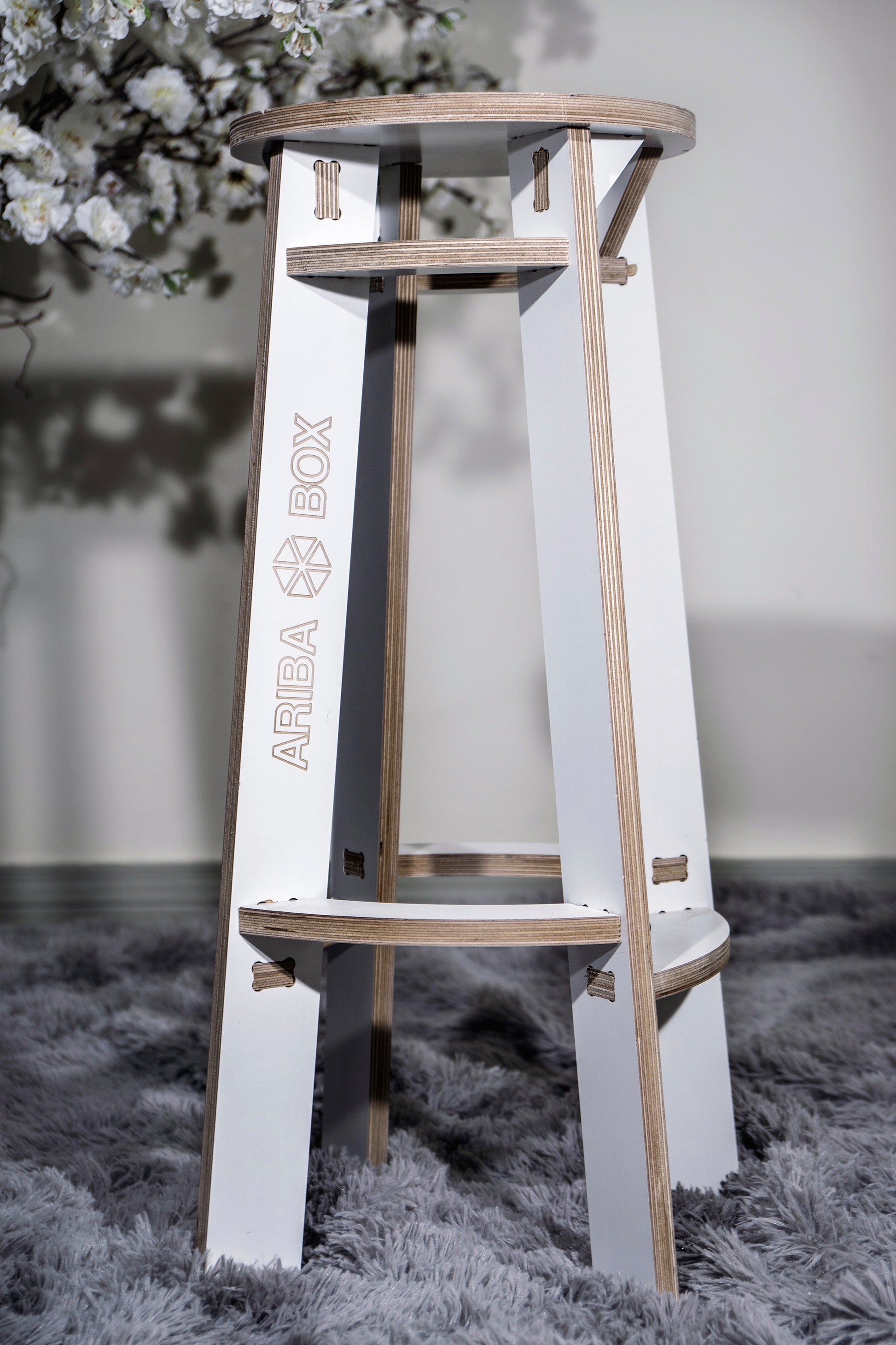 Bar Stool DXF file CNC-ready design showing joints and assembly features