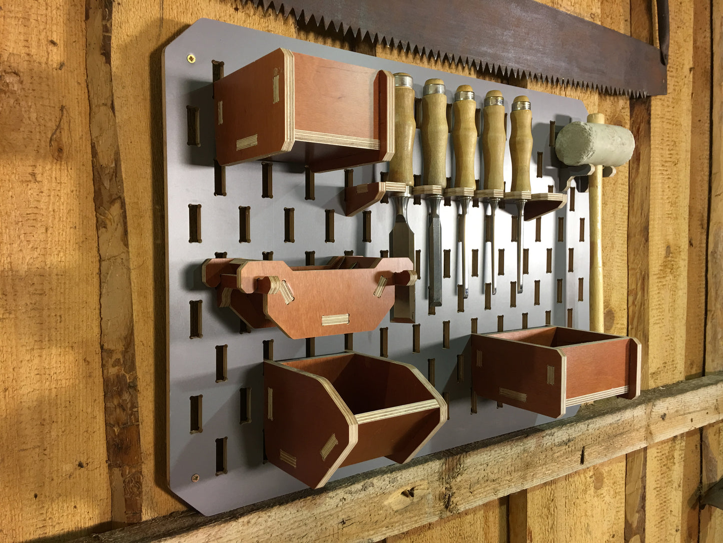 Pegboard DXF file CNC-ready design showing joints and assembly features