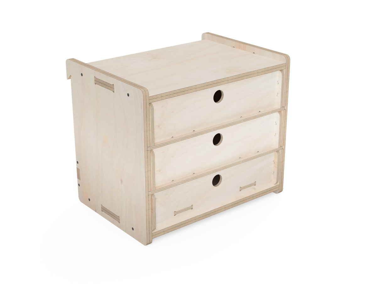 3 - Drawer Cabinet - French Cleat Attachment - CNC DXF file design overview