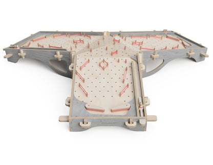 3 Player Extension for Simple Pinball Table DXF files DXF file rendered from angled view for CNC cutting