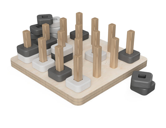 3D Tic Tac Toe CNC DXF file design overview