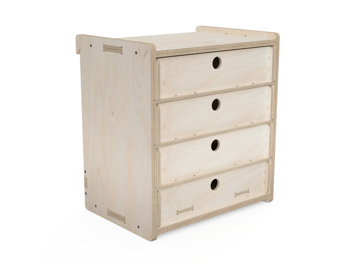 4-Drawer Cabinet CNC Router Files French Cleat DXF Plans for