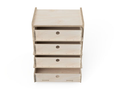 4 - Drawer Cabinet - French Cleat Attachment - CNC DXF file design overview