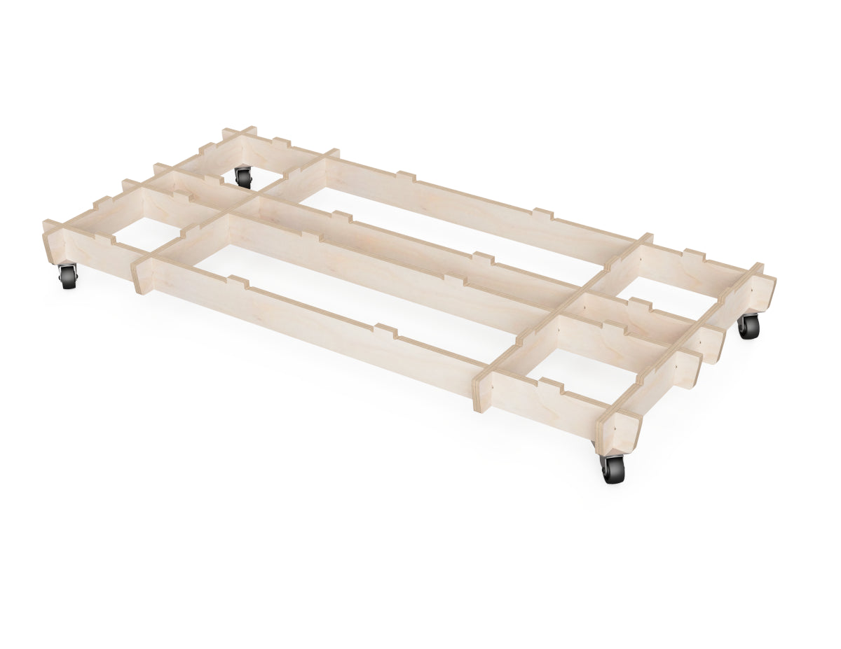 Large modular workbench base frame supports 8 attachments - free DXF files