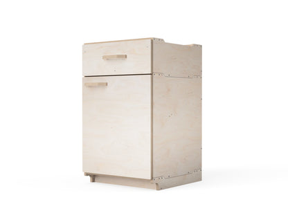 Large modular workshop cabinet in garage setup render