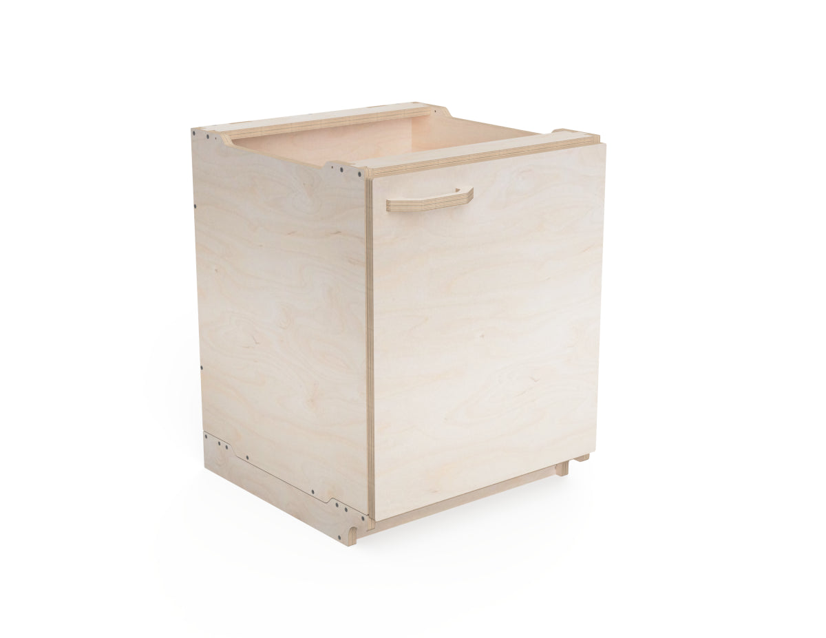 Render showing easy assembly of modular workshop cabinet sections